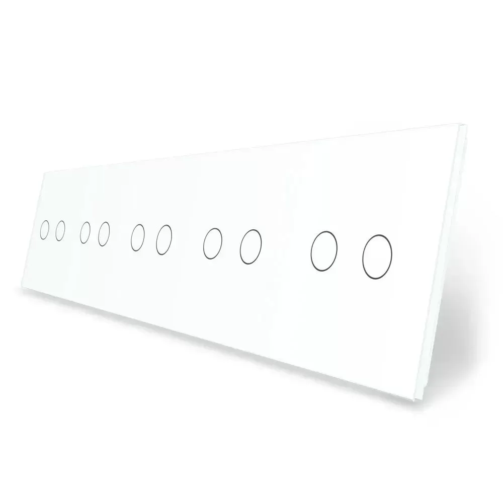 Panou 5 intrerupatoare duble cu touch Livolo din sticla