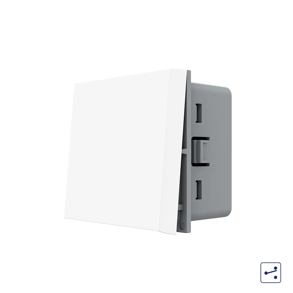 Modul Intrerupator Simplu Mecanic Cap Cruce, 2 Module si #8211; Serie Noua