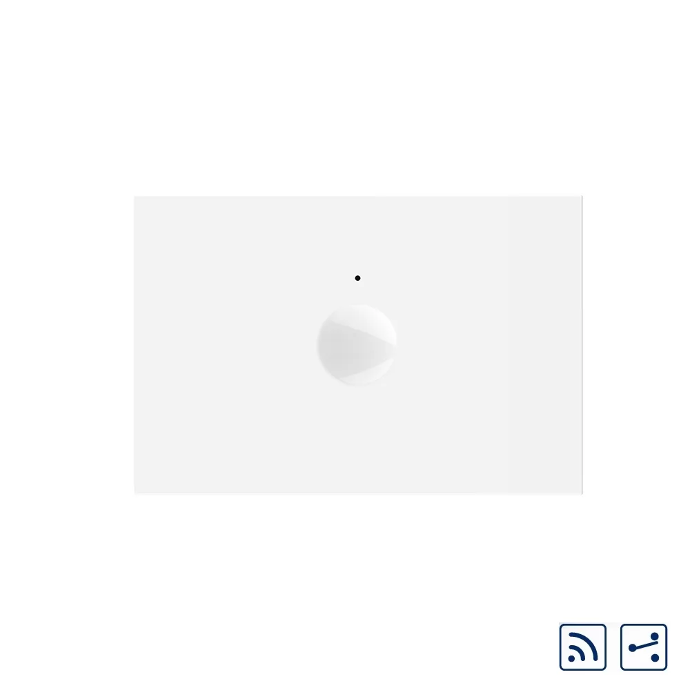 Modul intrerupator simplu cap scara cap cruce wireless cu touch Livolo standard Italian, Serie noua