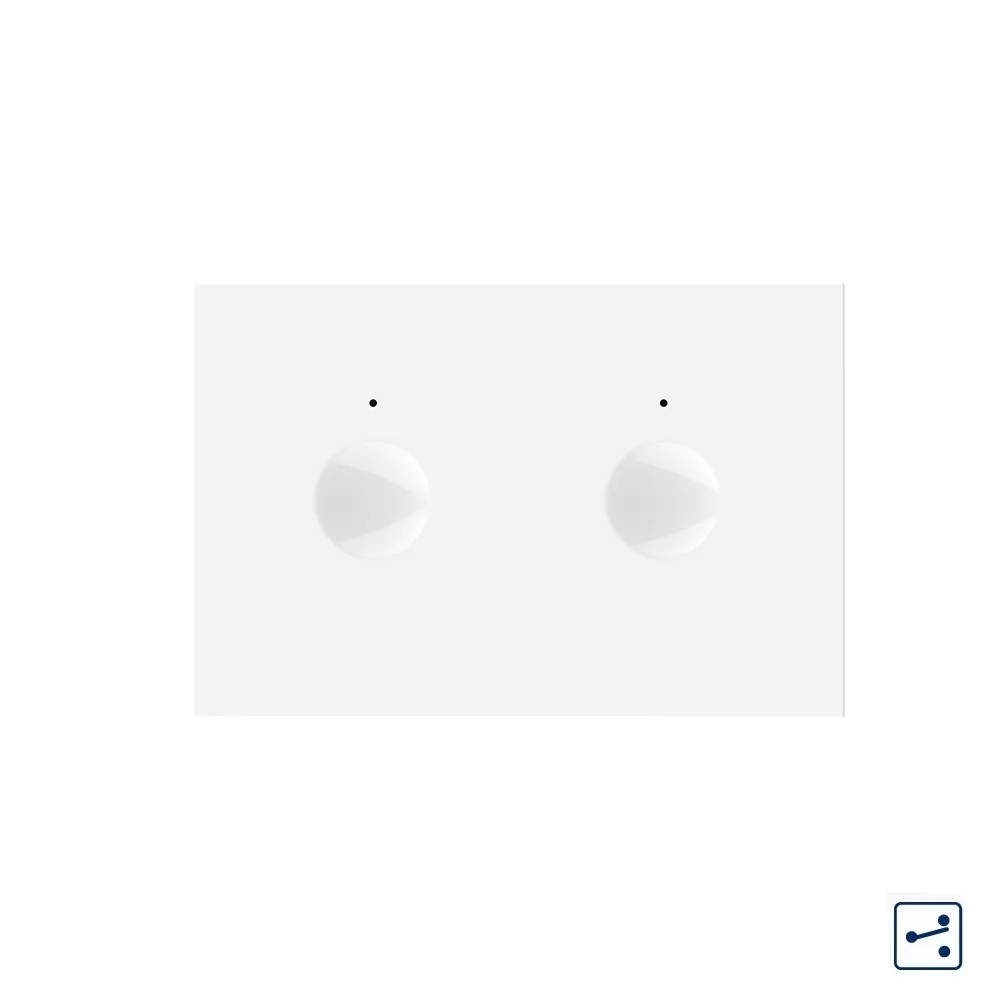 Modul intrerupator dublu cap scara cap cruce cu touch Livolo standard Italian, Serie noua