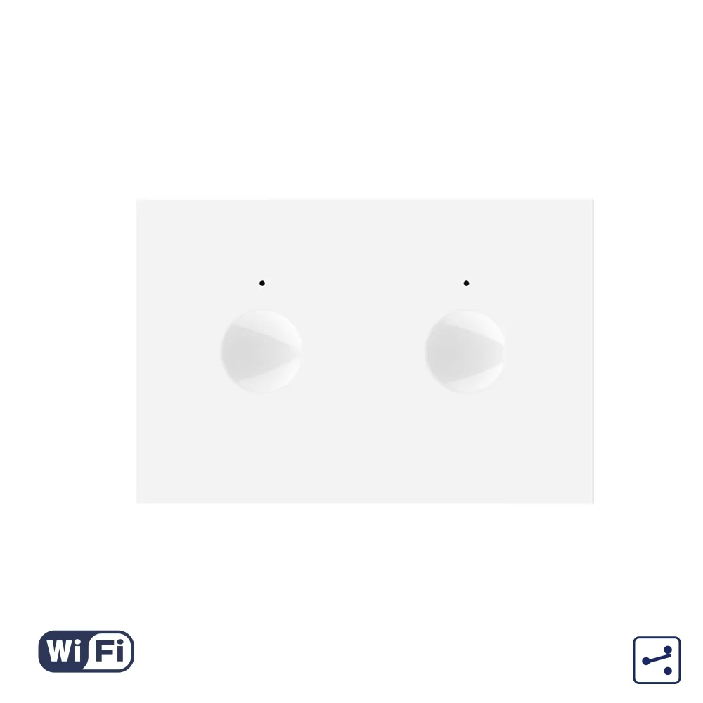 Modul Intrerupator Dublu Cap Scara Cruce Wi-Fi cu Touch LIVOLO, standard italian - Serie Noua, Alb