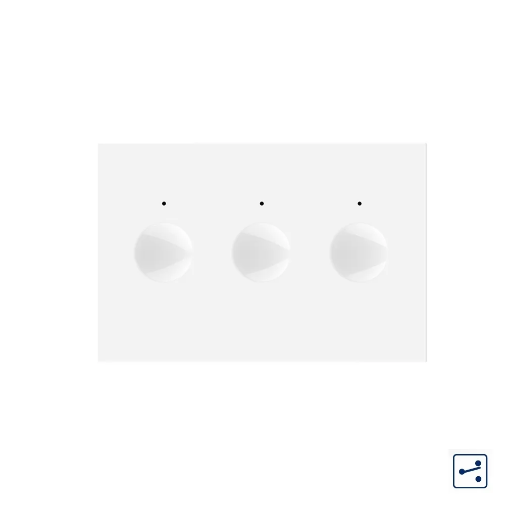 Modul intrerupator triplu cap scara cap cruce cu touch Livolo standard Italian, Serie noua