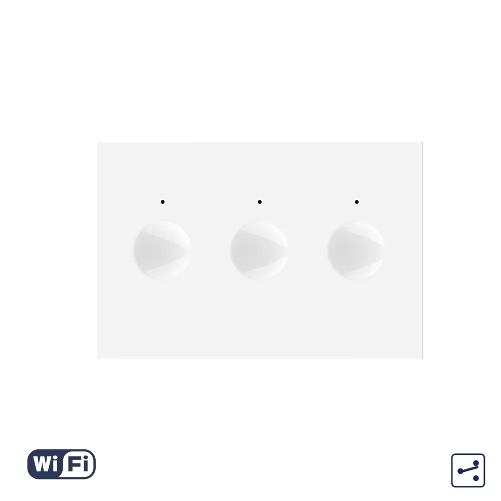 Modul Intrerupator Triplu Cap Scara Cruce Wi-Fi cu Touch LIVOLO, standard italian - Serie Noua, Alb