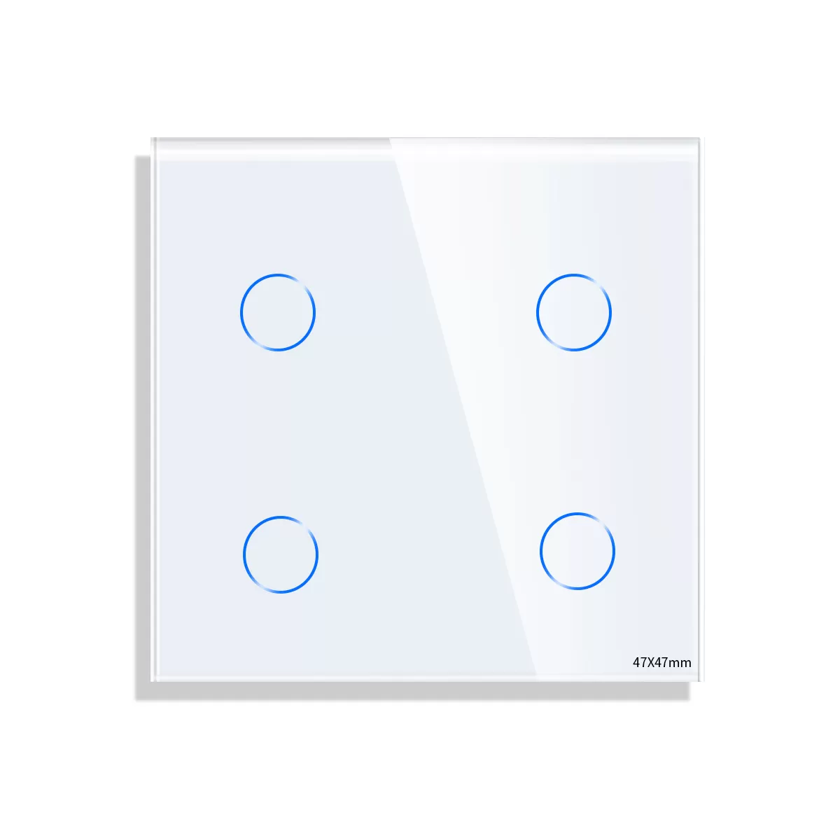 Panou Intrerupator Cvadruplu cu Touch Mini din Sticla LUXION