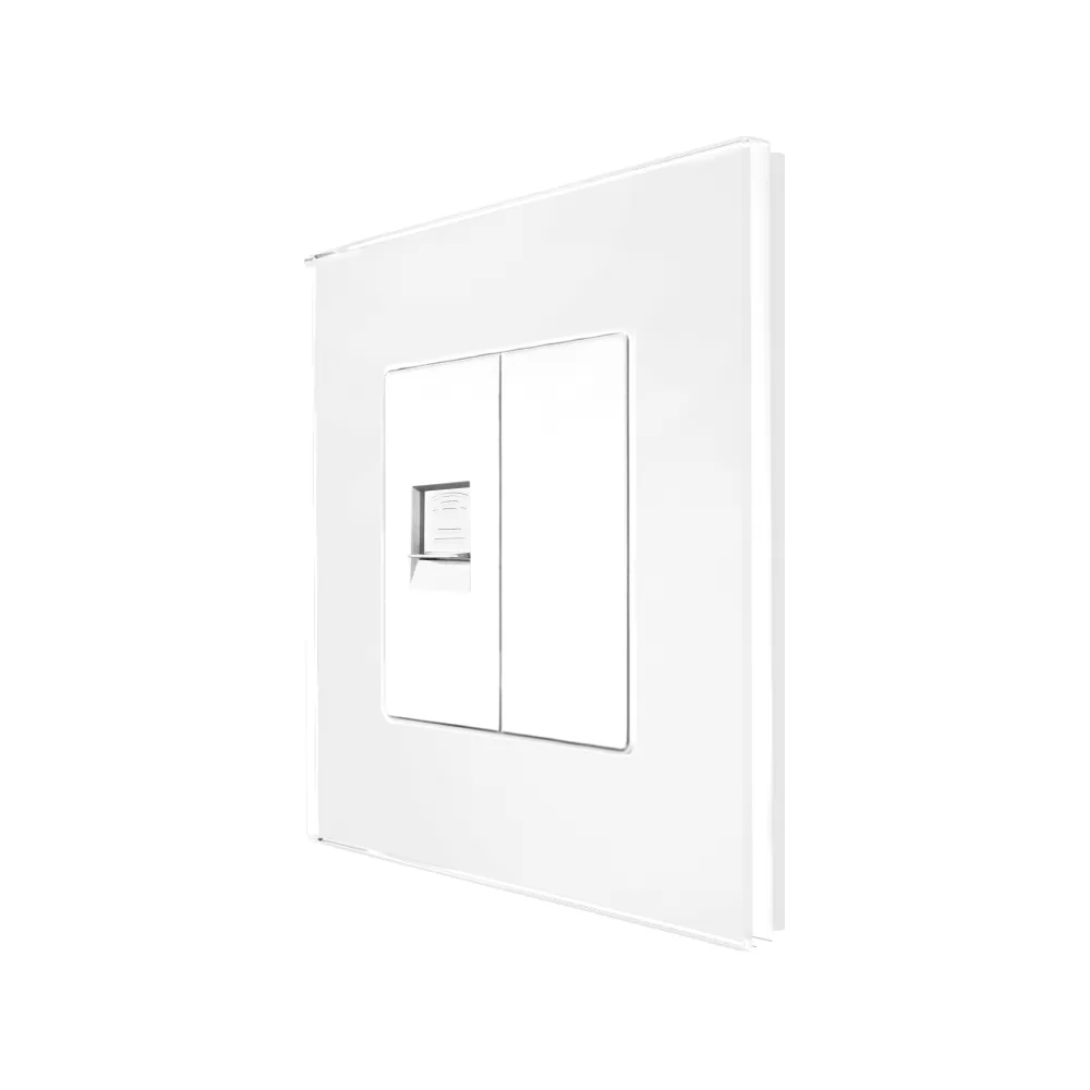 Priza Telefon + Blank cu Rama din Sticla LUXION