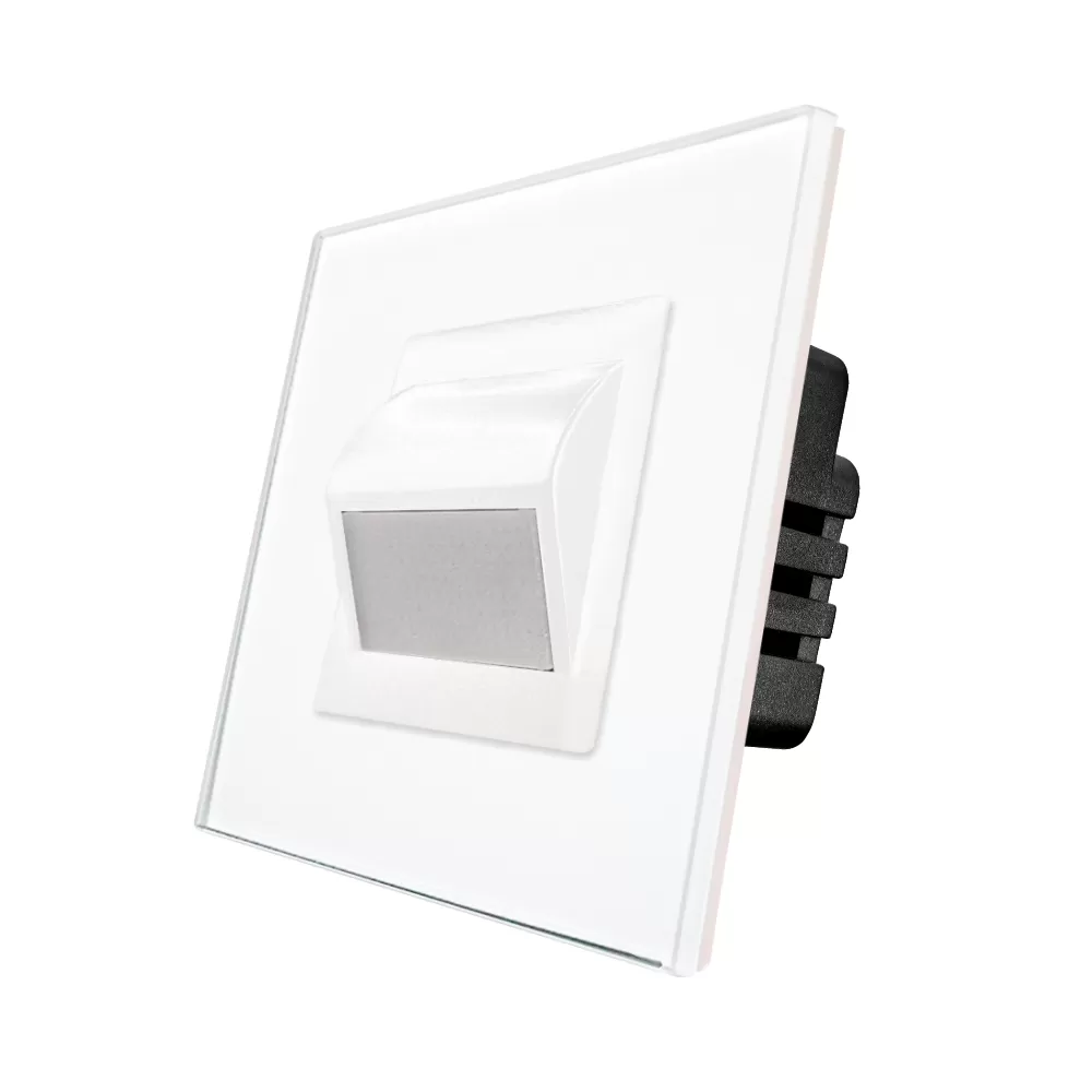 Lampa de Veghe LED cu Lumina Alb si #8211; Neutra LUXION cu Rama de Sticla