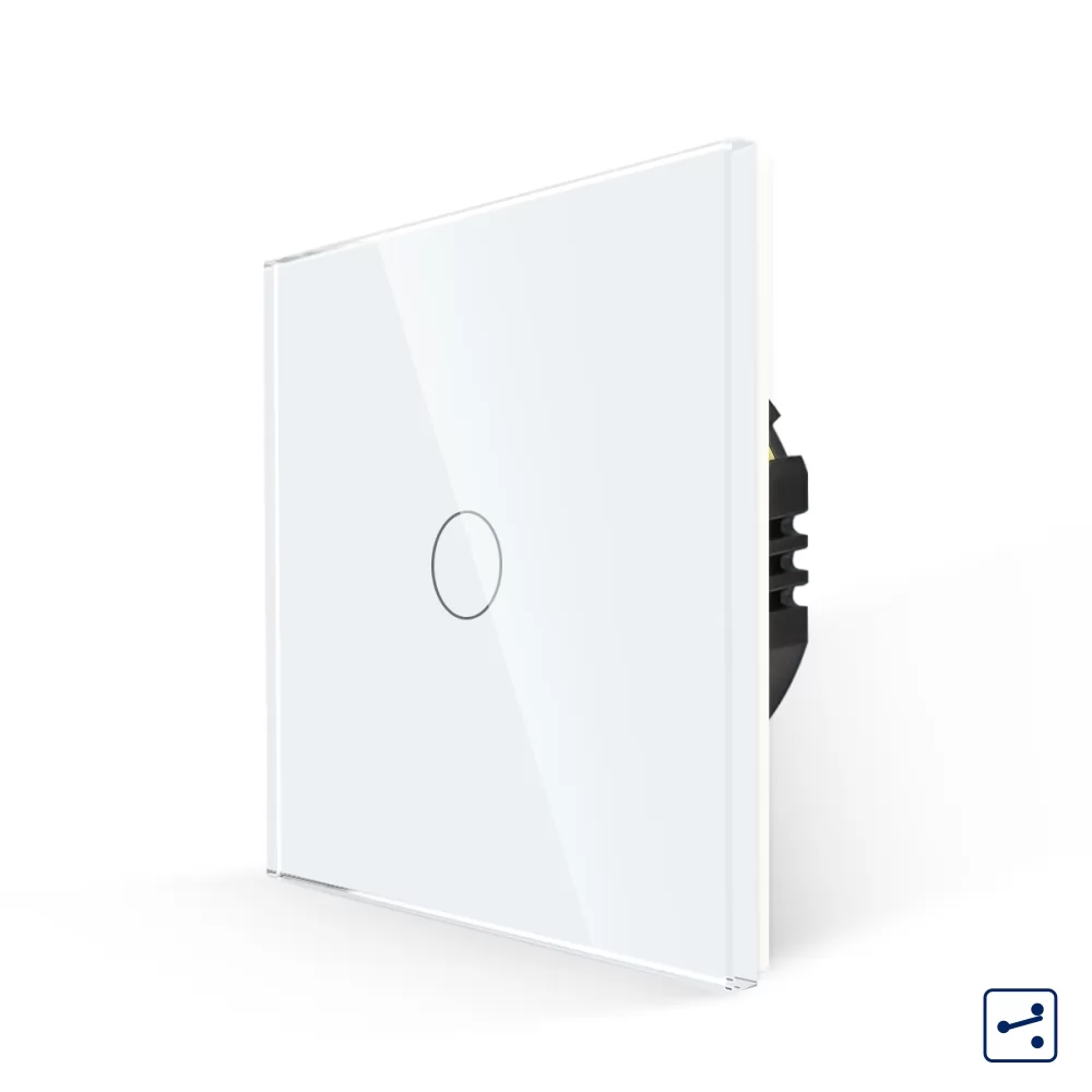 Intrerupator Simplu Cap Scara Cruce cu Touch din Sticla LUXION, Serie A