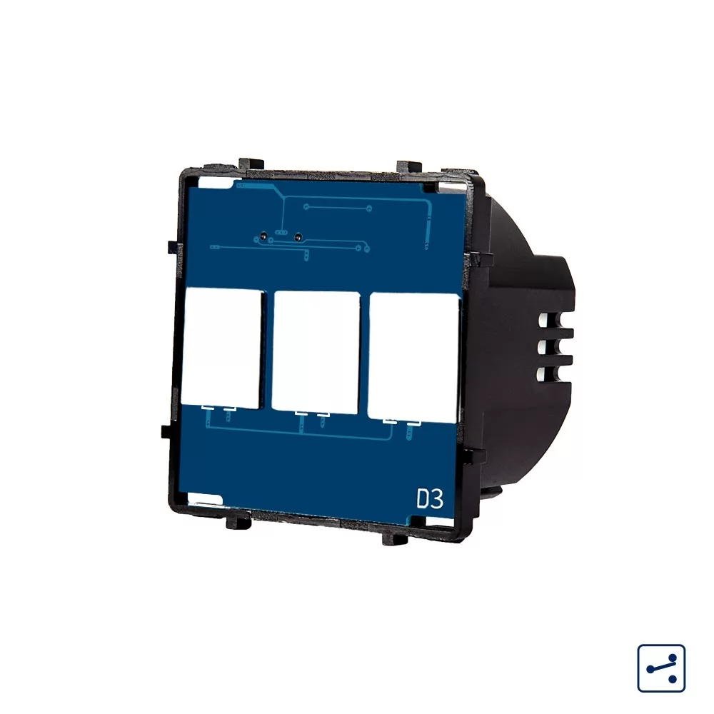 Modul Intrerupator Triplu Cap Scara Cruce cu Touch LUXION, Serie A