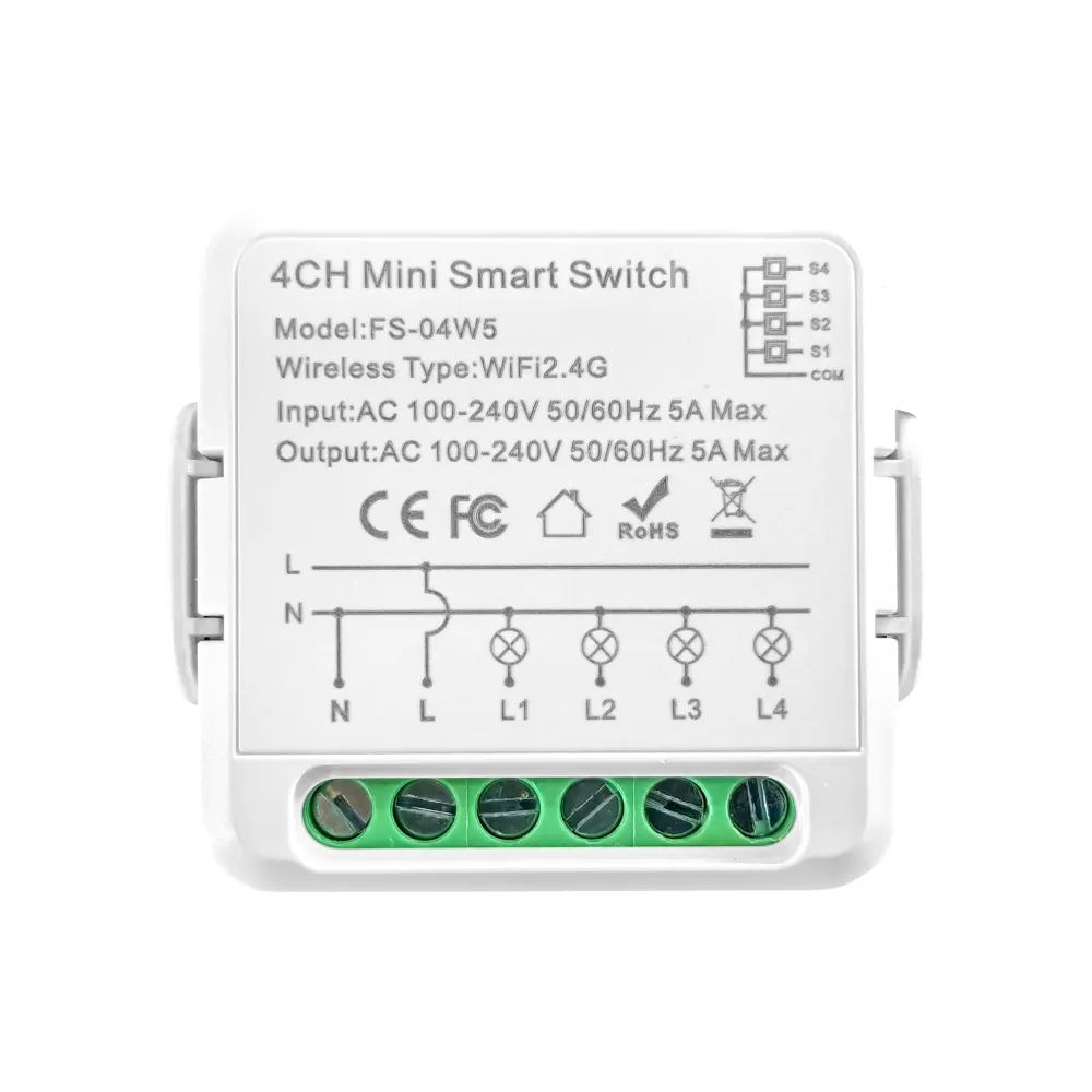Releu LUXION 4 Canale cu Timer, Wi-Fi, Control Aplicatie
