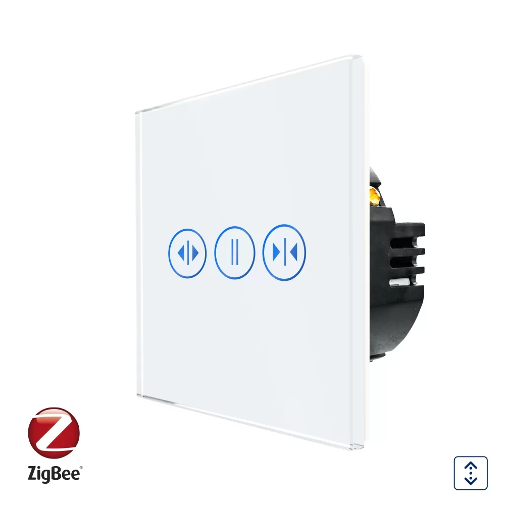 Intrerupator Rulouri cu Touch din Sticla LUXION, Protocol Zigbee Tuya