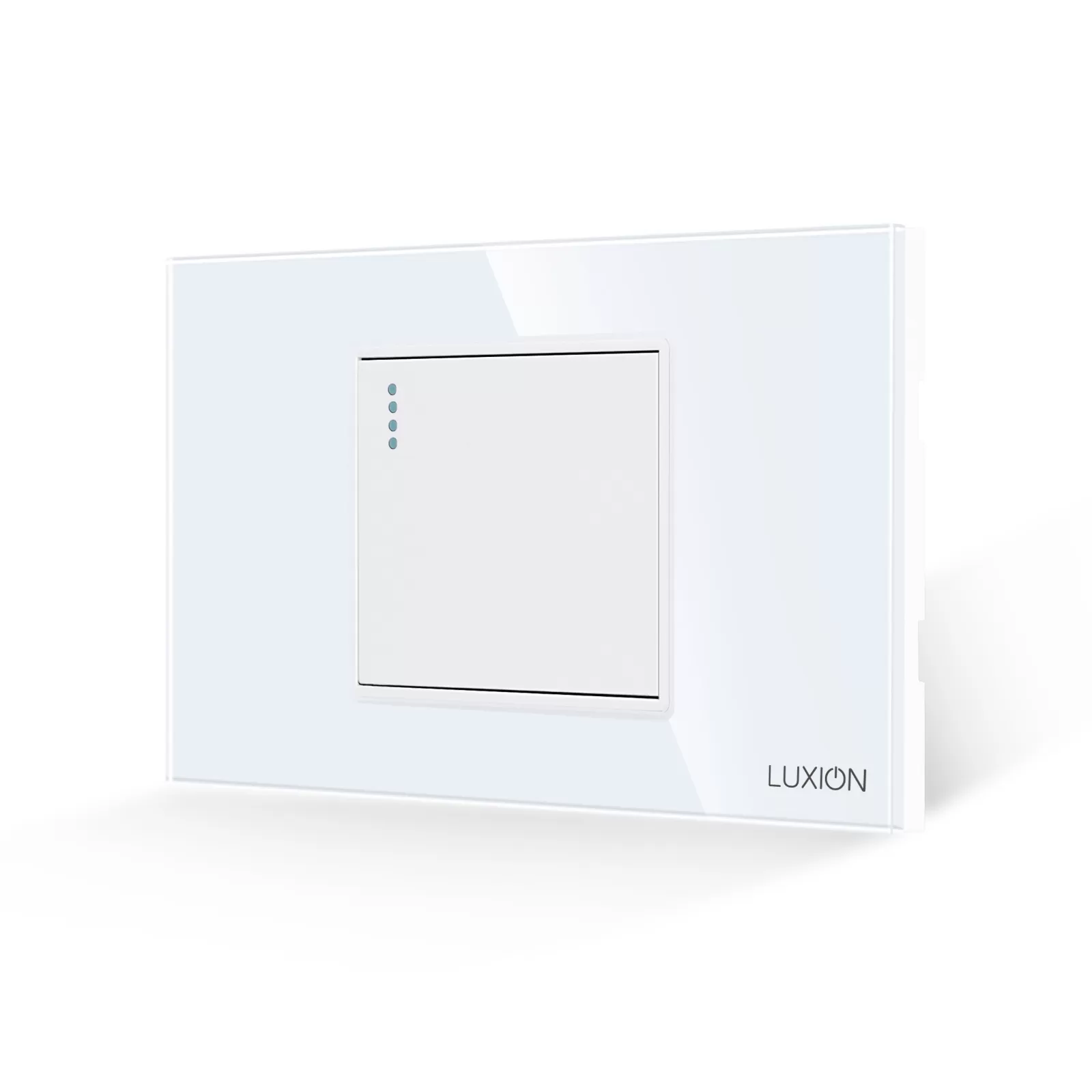 Intrerupator Simplu Mecanic LUXION cu Rama din Sticla, Standard Italian, 2 3M
