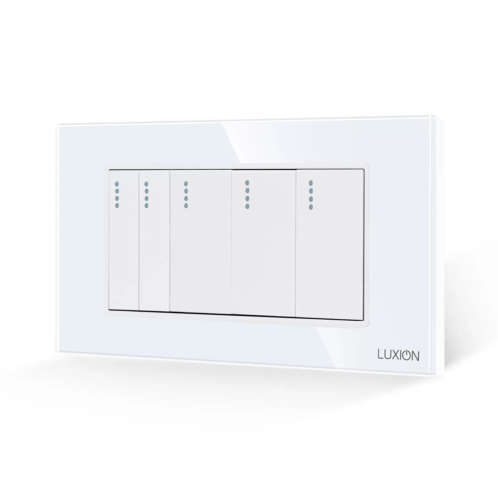 Intrerupator Mecanic 5 Posturi LUXION cu Rama din Sticla, Standard Italian, 4M