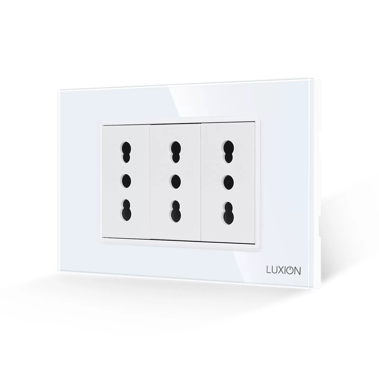 Priza Tripla cu Rama din Sticla LUXION, Standard Italian, 3M