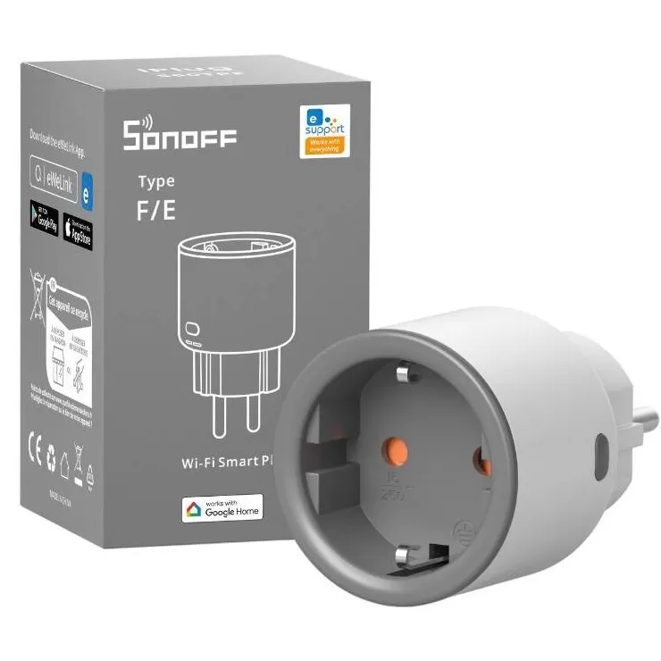 Priza inteligenta Sonoff S60TPF cu Monitorizare Consum, Wi-Fi, Programare si Control