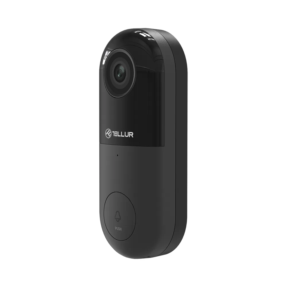 Videointerfon Tellur, Rezolutie 1080P, Infrarosu 130 grade, Wi-Fi, Slot microSD