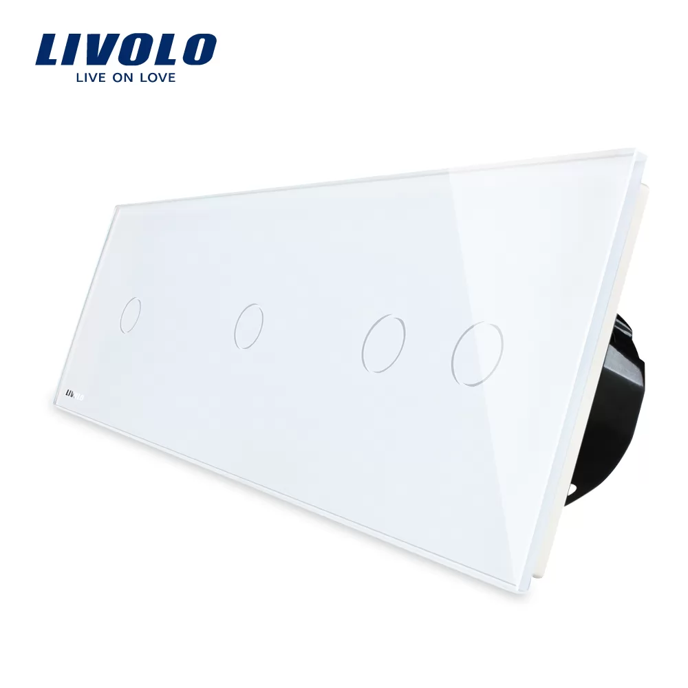 Intrerupator cu touch simplu+simplu+dublu LIVOLO din sticla