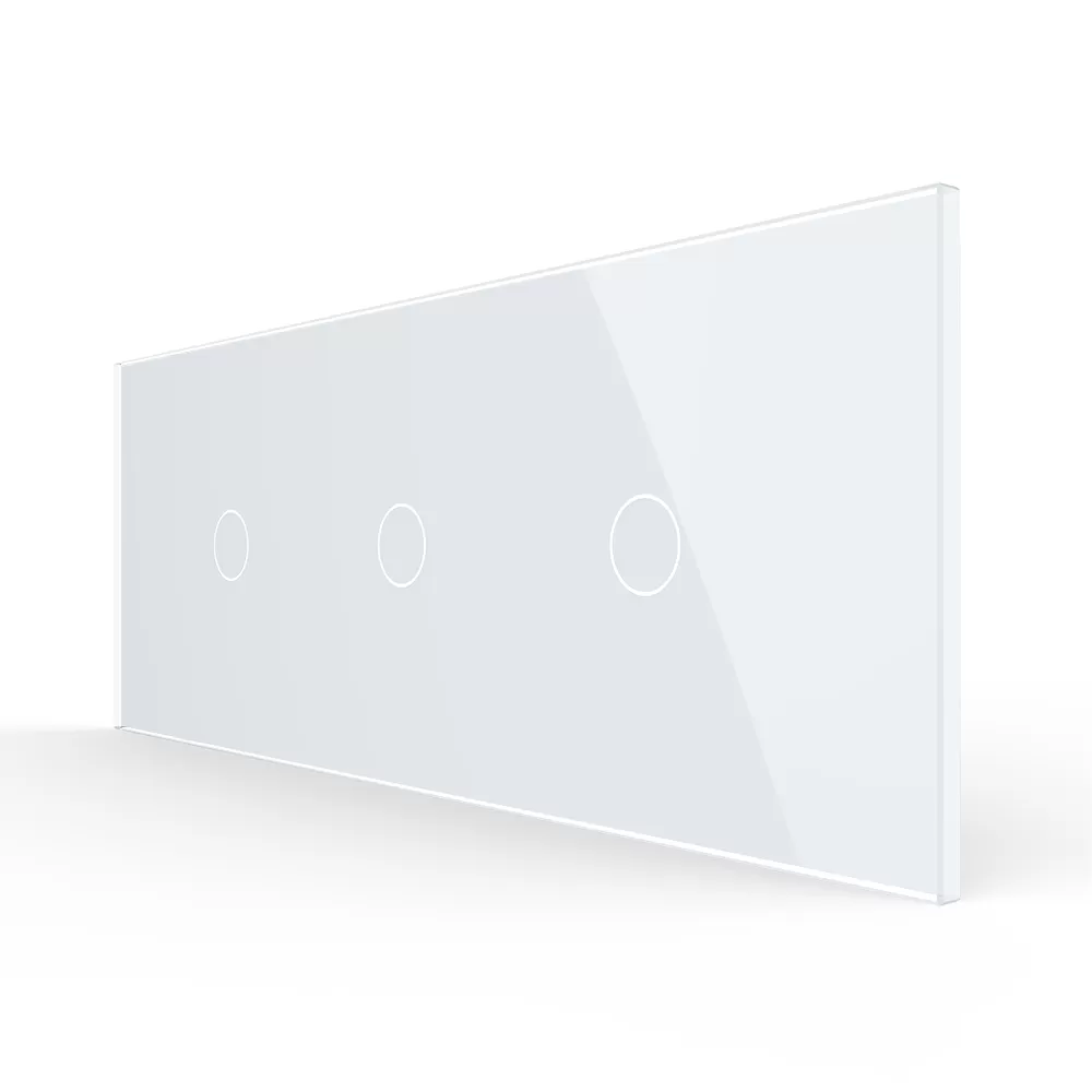 Intrerupator Simplu + Simplu + Simplu cu Touch LIVOLO cu Rama Din Sticla, Standard Italian, 6M