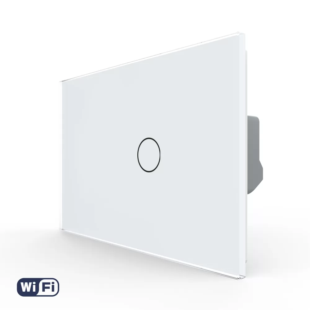 Intrerupator Simplu Wi-Fi cu Touch LIVOLO din Sticla, Standard Italian - Serie Noua