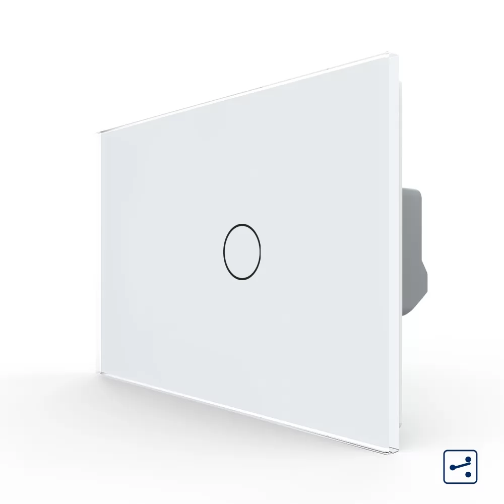 Intrerupator Simplu Cap Scara Cruce cu Touch LIVOLO din Sticla, Standard Italian