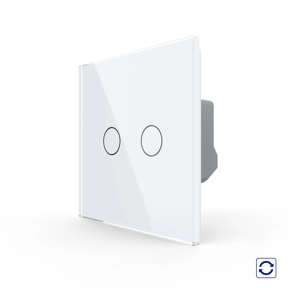 Intrerupator Dublu cu Revenire Reset cu Touch LIVOLO si #8211; Serie Noua