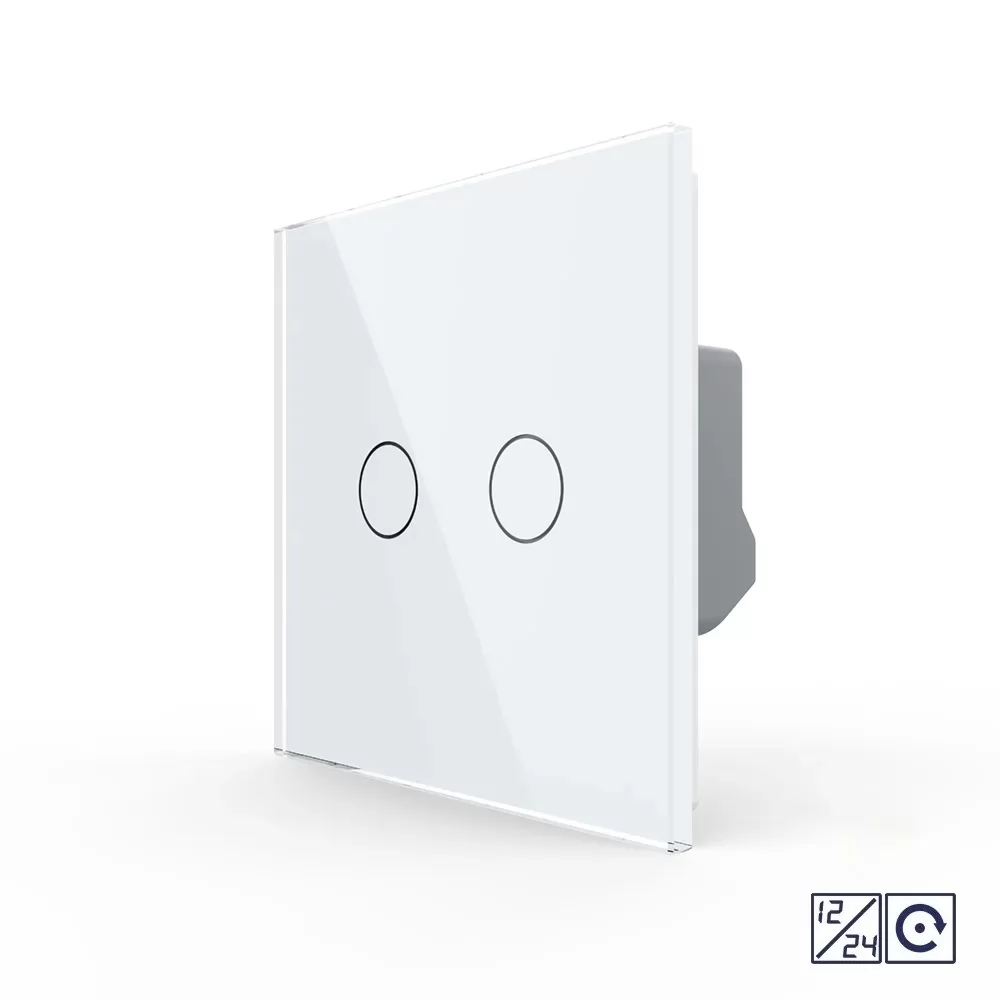 Intrerupator Dublu cu Revenire, Contact Uscat si 12 24V cu Touch LIVOLO - Serie Noua