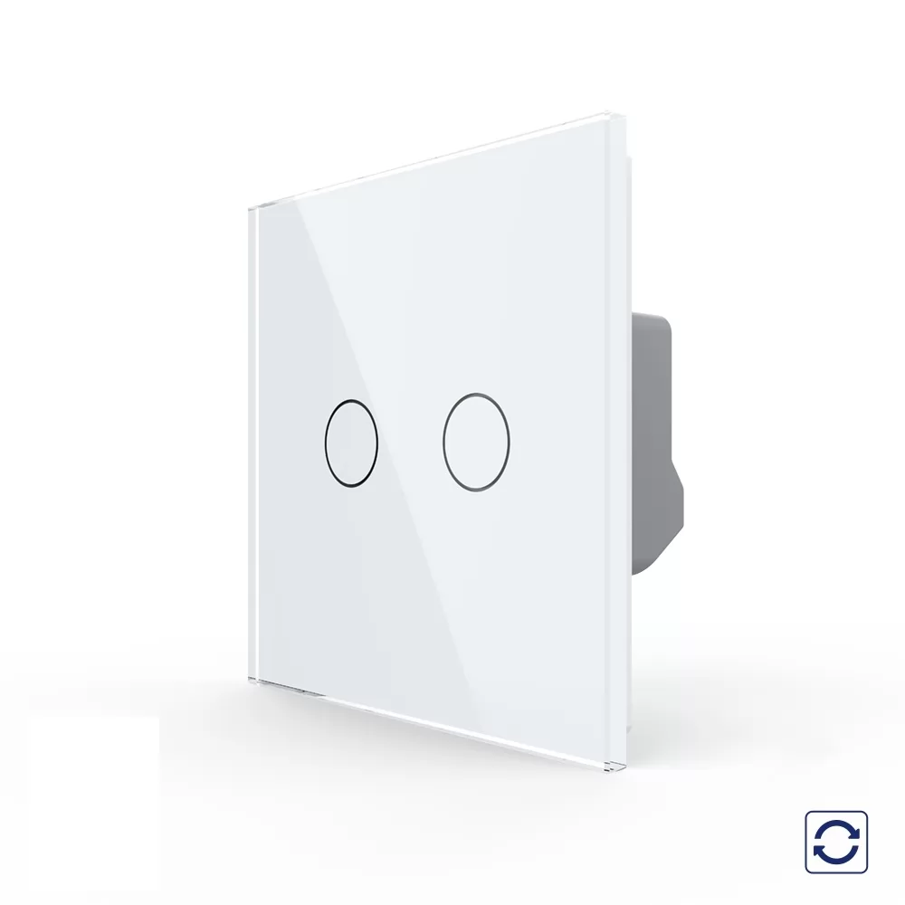Intrerupator Dublu cu Reset si Contact Uscat LIVOLO si #8211; Serie Noua