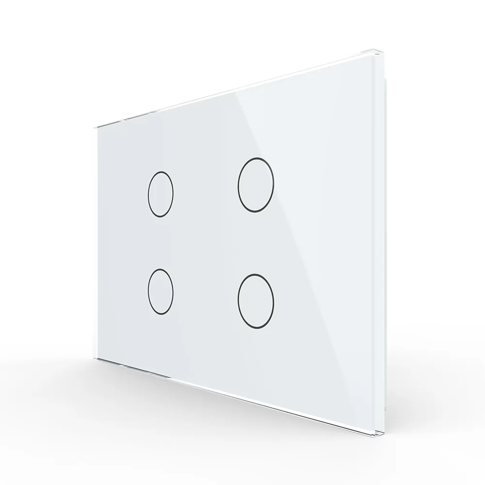 Intrerupator cvadruplu cu touch Livolo din sticla si #8211; standard italian