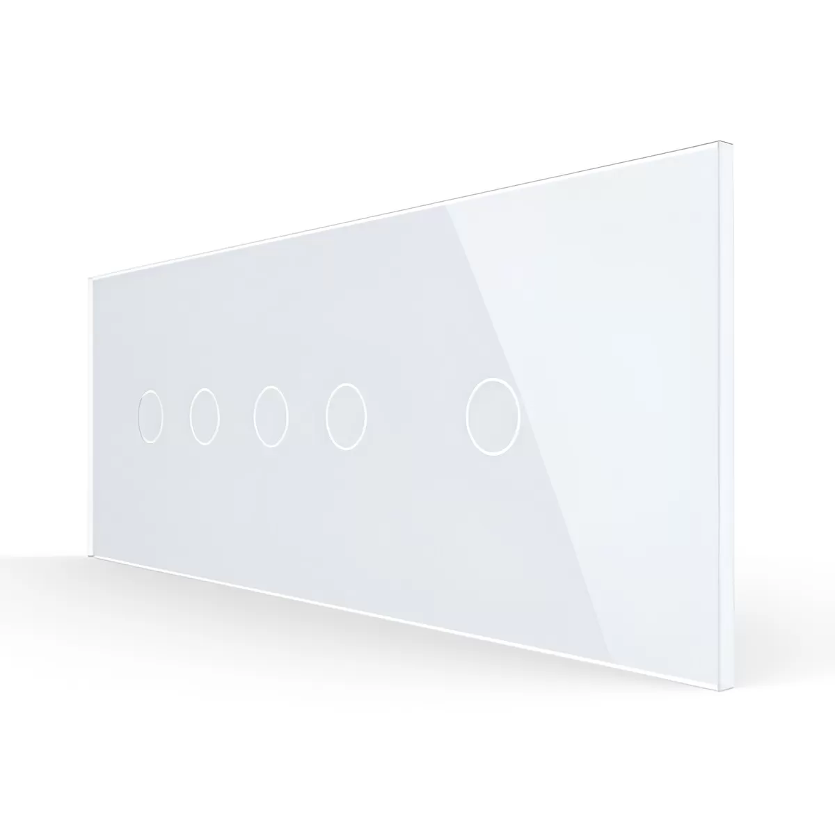 Panou Intrerupator Dublu + Dublu + Simplu cu Touch LIVOLO din Sticla, Standard Italian si #8211; 6 7M