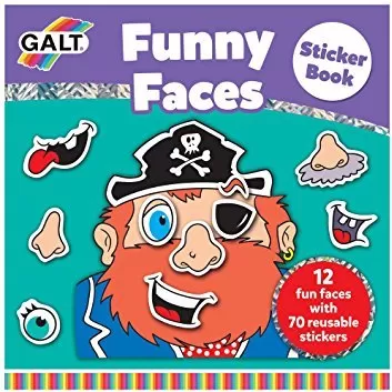 Carte cu abtibilduri GALT Funny Faces