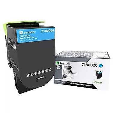 LEXMARK 71B0020 CYAN TONER CARTRIDGE