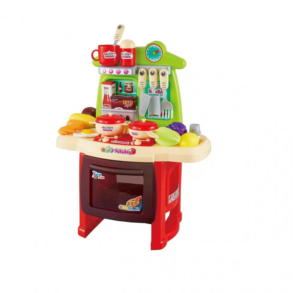 Bucatarie multifunctionala Cool Cooking pentru copii, rosu (Abilitati dezvoltate: Creativitatea)