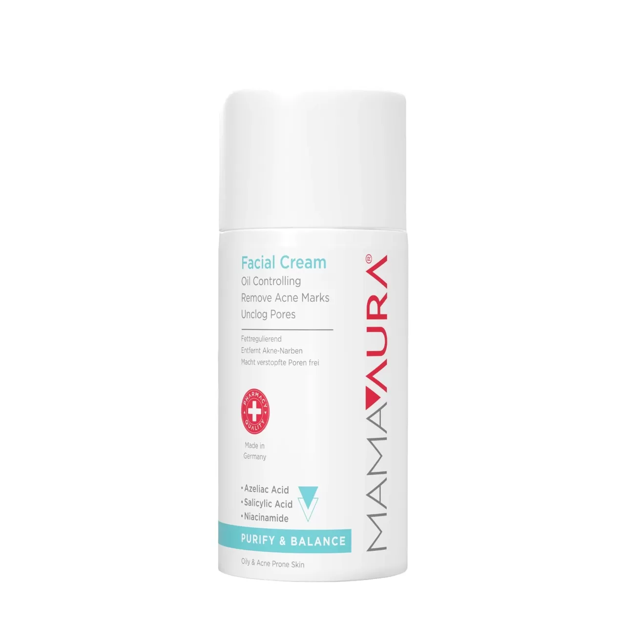 Crema post-acneica Purify si Balance Mamaaura, 50 ml
