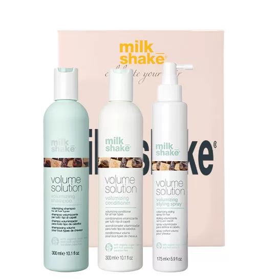 Kit pentru par fin si subtire Milk Shake Volume Solution Sampon 300 ml + Balsam 300 ml + Tratament 175 ml (Concentratie: Sampon, Gramaj: 300 ml + 300 ml + 175 ml)