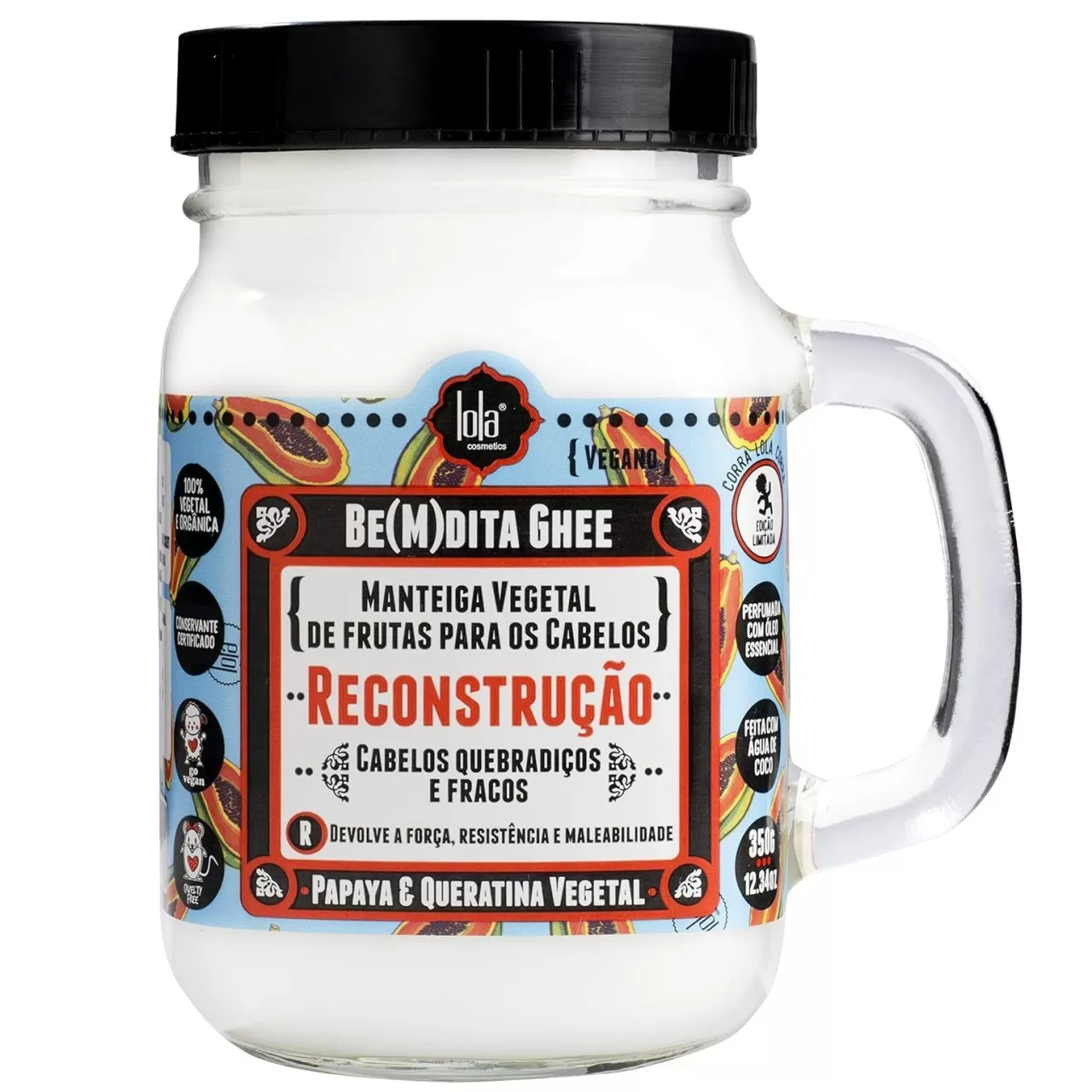 Masca de par pentru reparare intensa cu papaya si keratina Bemdita Ghee Lola Cosmetics, 350 g (Gramaj: 350 g)