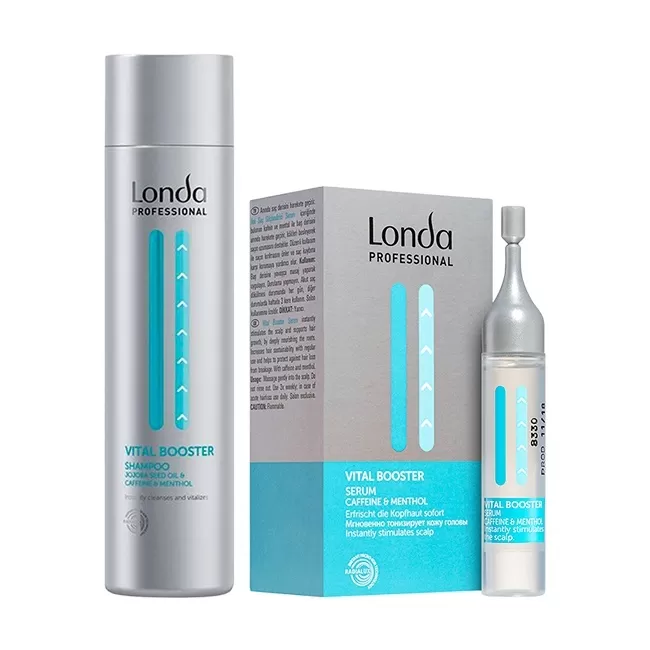 Pachet Londa Professional Vital Booster - Sampon energizant 250 ml + Ser anticadere 6x9 ml