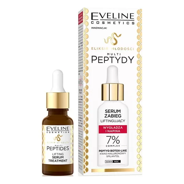 Ser lifting pentru fermitate, ten matur, Eveline Cosmetics Multi Peptides, 18 ml