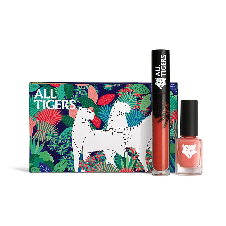Set cadou All Tigers Natural si Vegan: Lac de unghii 196 Take your chance, 11 ml + Ruj lichid 683 Make your mark, 8 ml