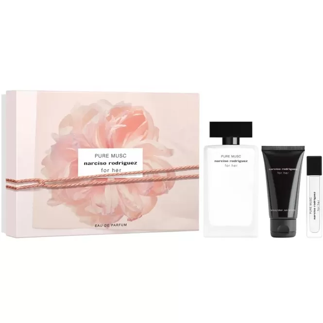 Set Cadou Narciso Rodriguez Pure Musc (Continut set: 100 ml Apa de Parfum + 50 ml Lotiune de Corp + 10 ml Apa de Parfum)