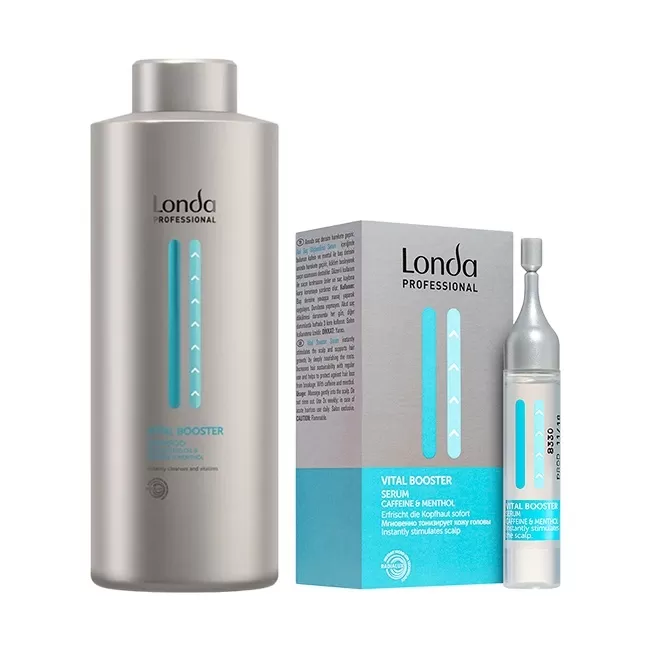 Set Londa Professional Vital Booster - Sampon 1000ml si Ser 6x9ml impotriva caderii parului, revitalizare si fortifiere