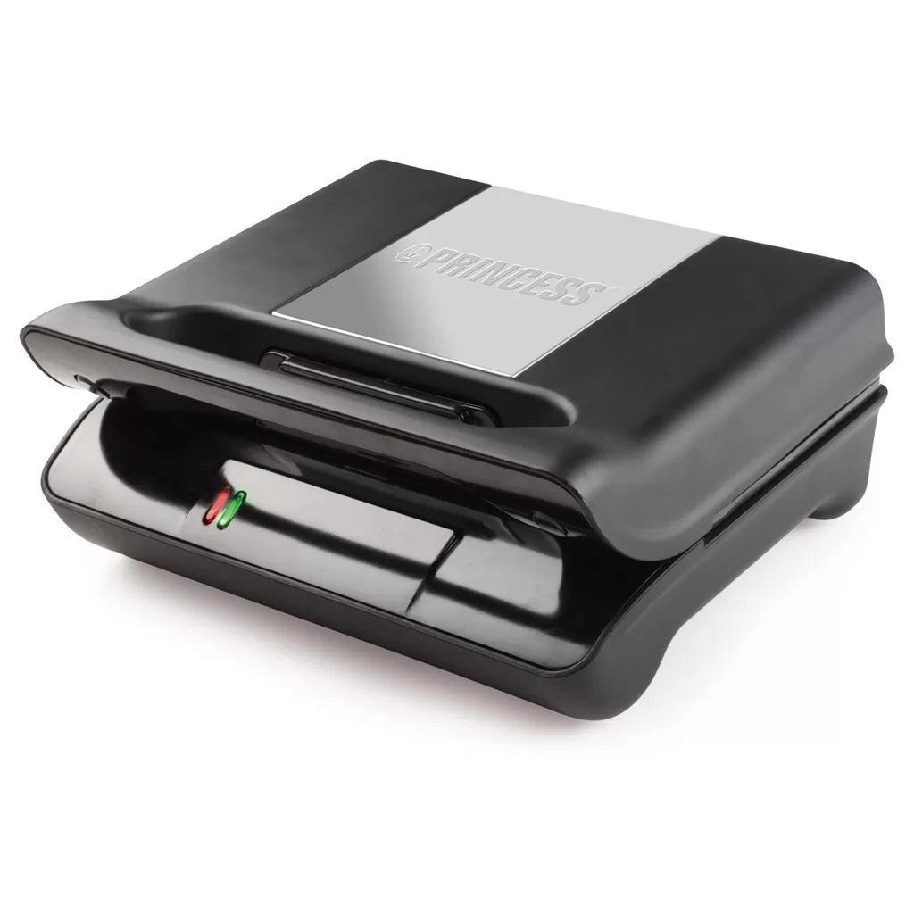 Grill electric 3 in 1 cu placi interschimbabile pentru pregatire sandwich, grill sau waffe Princess Compact Pro 117002, 700 W