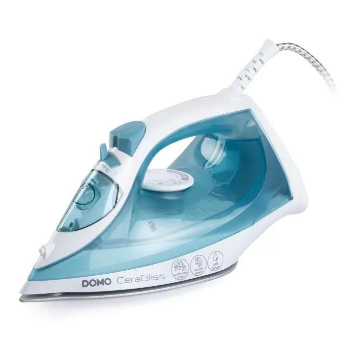 Fier de calcat Domo DO7060S, talpa ceramica, 2400W, 40g min, 0.32L, autocuratare