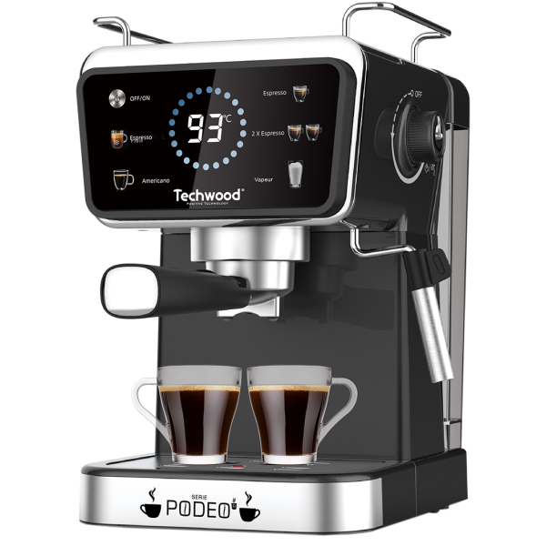 Espressor Techwood TCA-1386EXN, 20 bar, capsule Nespresso sau cafea macinata, 1.5L
