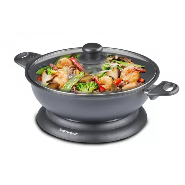Wok electric Techwood TWF-306, 3.6L, 1400W, bol detasabil �32x8