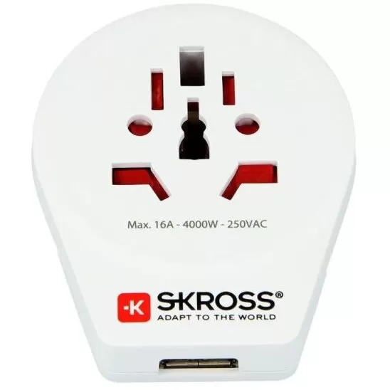 Adaptor Priza 1.500266 Universal World - EU USB Alb