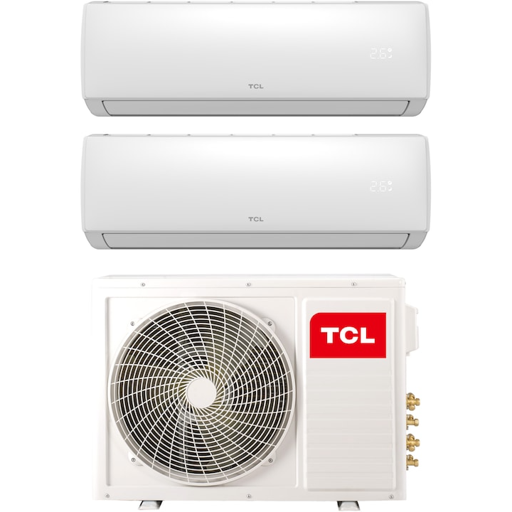 Aparat Aer Conditionat Multisplit FMA-14I2HD99UE Unitate Exterioara 14000BTU Unitate Interna 2 x 9000BTU A++ A+ Eco Mode I-Feel Sleep Mode WiFi Alb