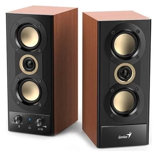 Boxe Desktop SP-HF800BT 2.0 RMS 20W Bluetooth Lemn Maro Negru