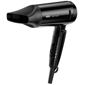 Uscator de Par HD350 Satin Hair 3 Style si Go Negru