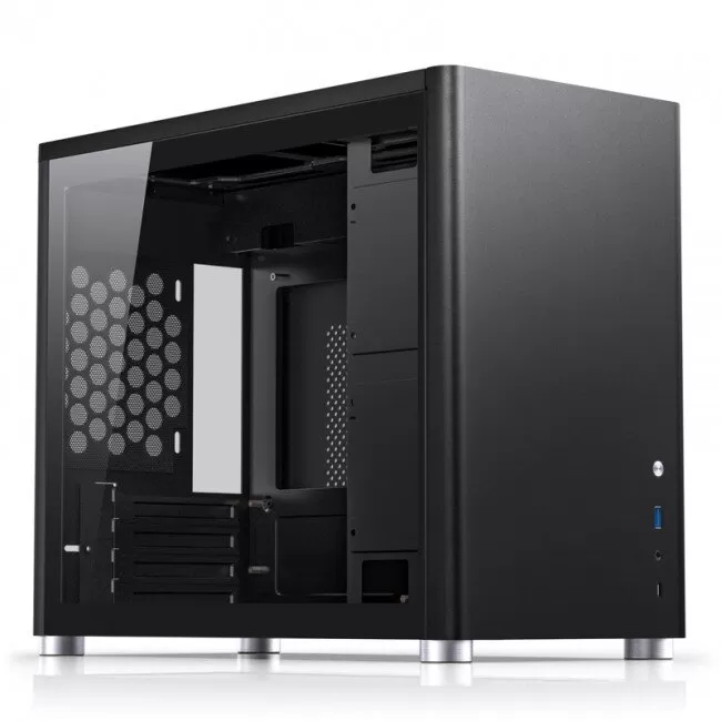 Carcasa D30 mATX Tempered Glass Negru