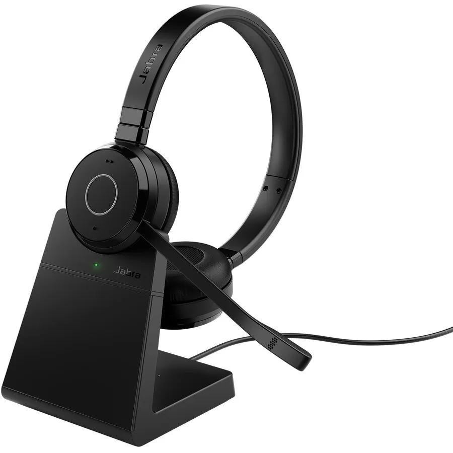 Casti Birou Call Center Evolve 65 TE UC Duo Stand Bluetooth Negru