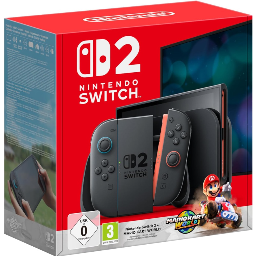 Consola Switch 2 + Mario Kart World Negru